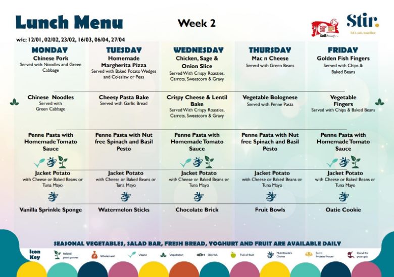 Lunch Menu Week 2